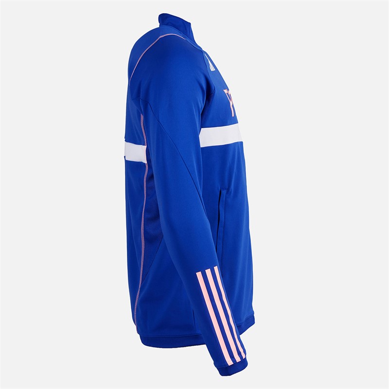 adidas Herren FFR Team Frankreich Trainingsjacke Semi Lucid Blue