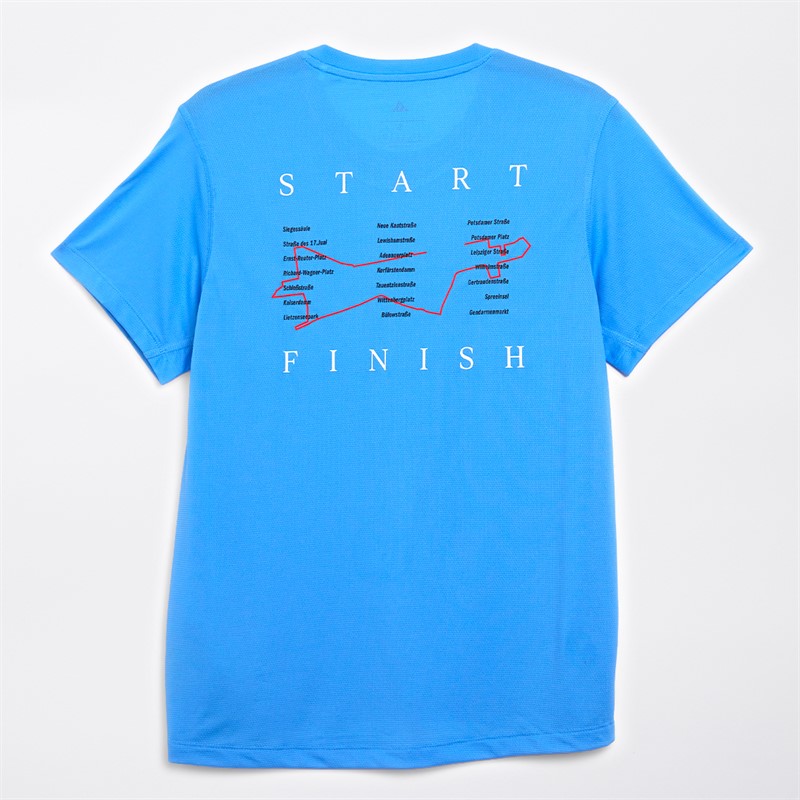 adidas Berlin half top do biegania dla niej kolor Blue Burst