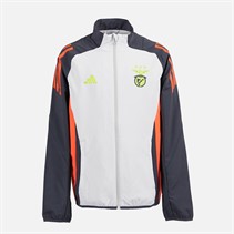 adidas Junior Junge SLB Benfica Präsentationsjacke Hell Unifarben Grau/Semi Solar Orange Lgh Solid Grey/Semi Solar Orange