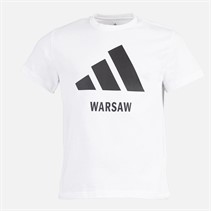 adidas Herren Warschau Grafik T Shirt Weiß