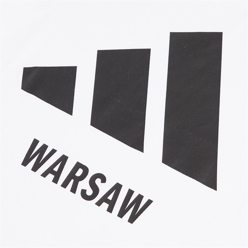 adidas Herren Warschau Grafik T Shirt Weiß