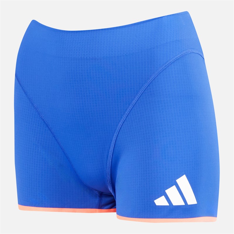 adidas Damen FFR Team Frankreich Lauf Booty Shorts Semi Lucid Blue