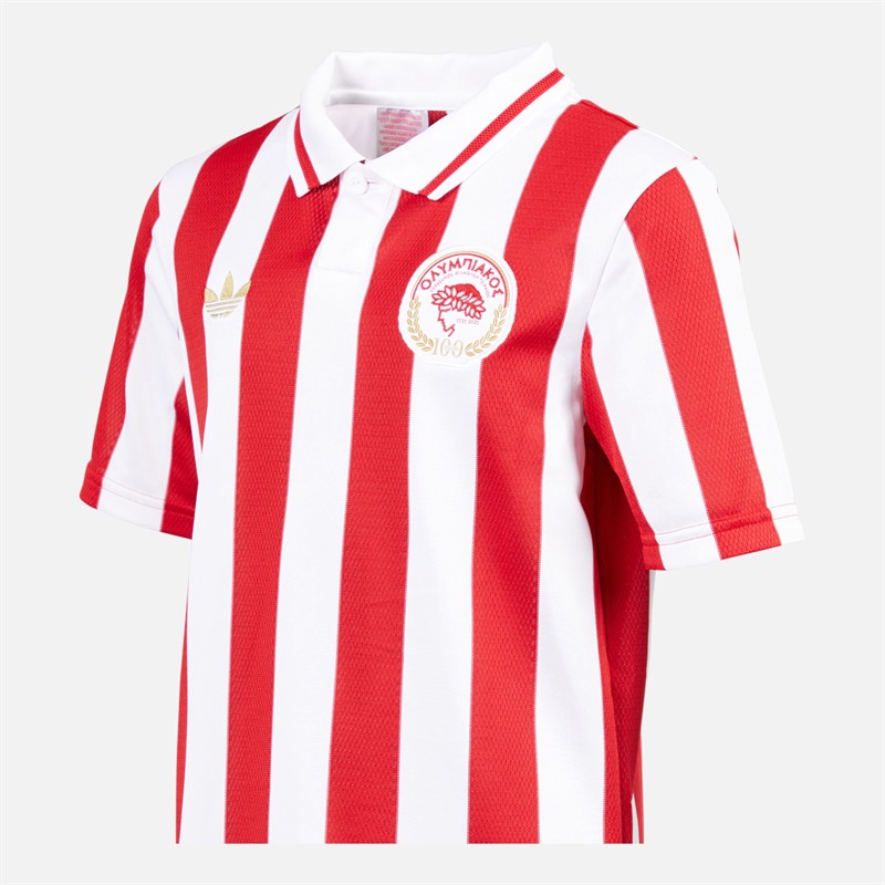 adidas Junior Junge OFC Olympiacos FC 100 24/25 Heim Trikot Weiß/Power Red