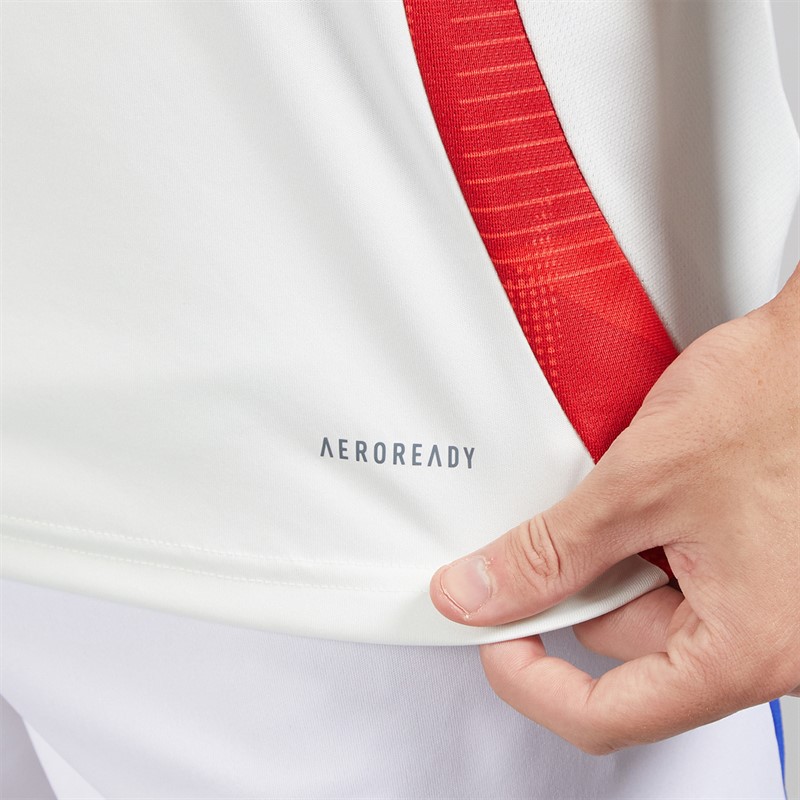 adidas Herren OL Olympique Lyon Trainings Trikot White Tint/Midnight Indigo/Bright Red