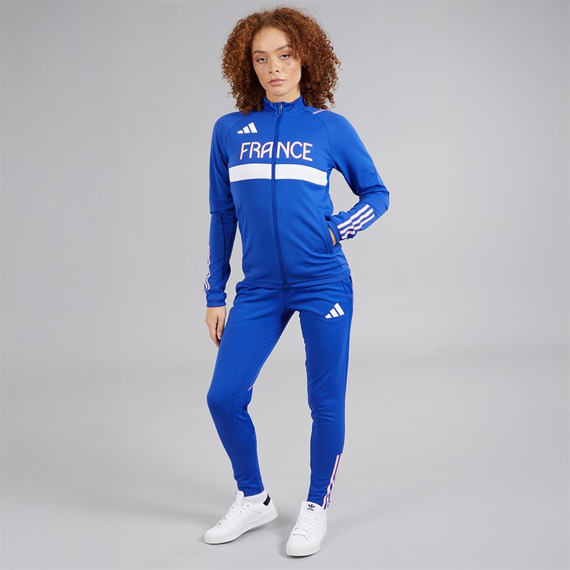adidas FFR Team France Kurtka sportowa dla niej kolor Semi Lucid Blue