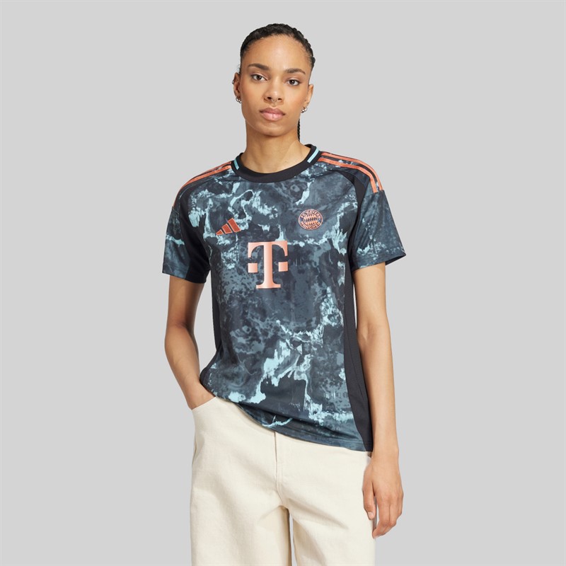 adidas Damen FCB FC Bayern München 24/25 Auswärtstrikot Schwarz