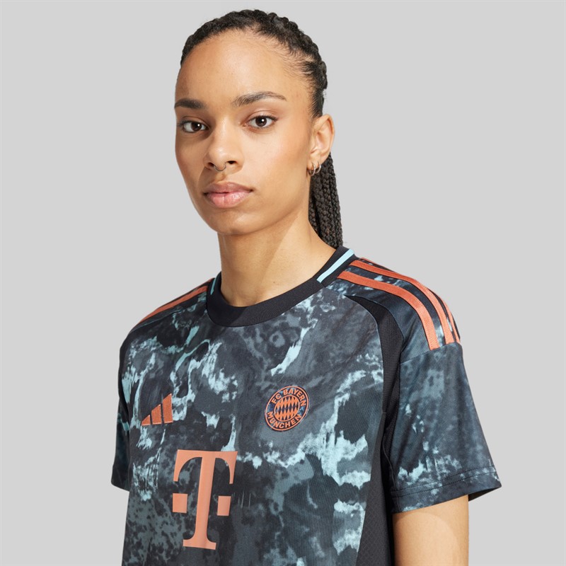 adidas Damen FCB FC Bayern München 24/25 Auswärtstrikot Schwarz