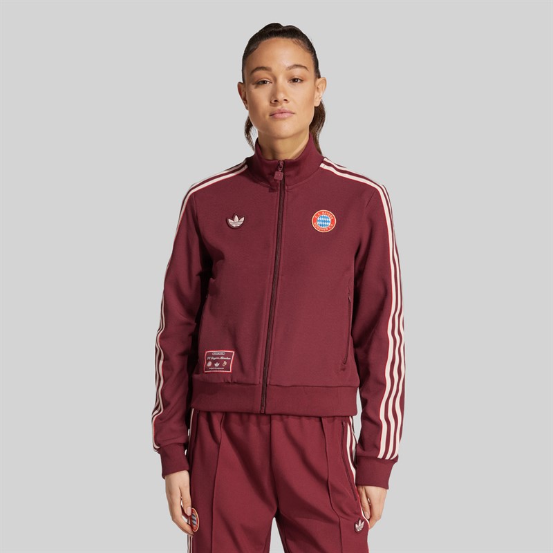 adidas Damen FCB FC Bayern Muenchen Icon Trainingsjacke Shadow Red