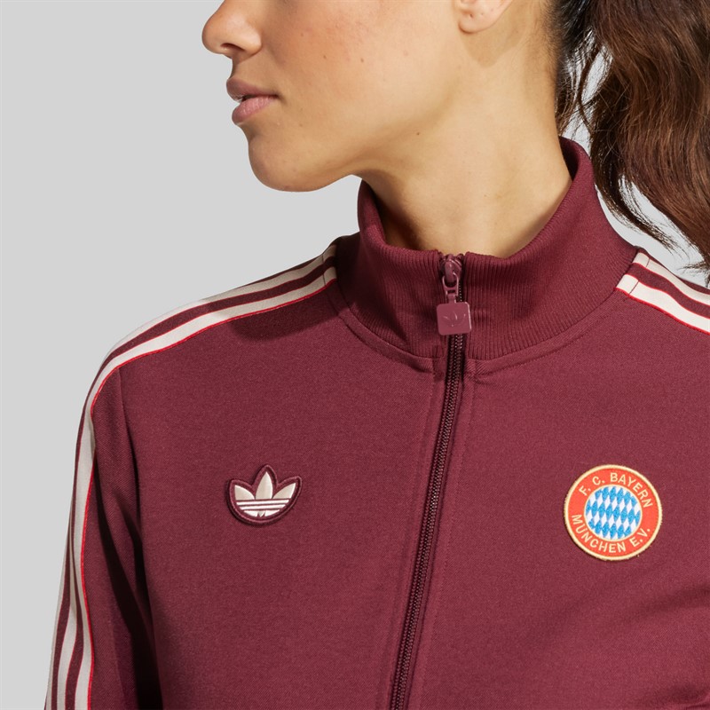 adidas Damen FCB FC Bayern Muenchen Icon Trainingsjacke Shadow Red