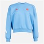 adidas Damen FFR Frankreich Rugby Z.N.E. Reise Sweatshirt Focus Blue