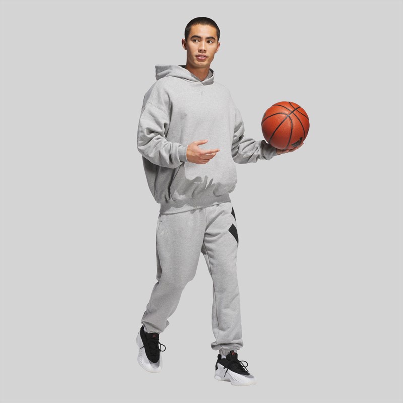 adidas Ant Edwards Graphic Hoodie dla niego kolor Medium Grey Heather