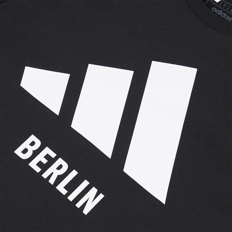 adidas Herren Berlin Stadt T Shirt Schwarz