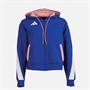 adidas Damen FFR Team Frankreich Hoodie Semi Lucid Blue