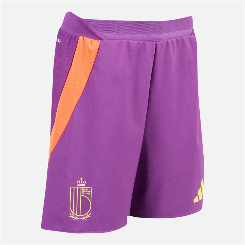 adidas Herren RBFA Belgien 24/25 Authentic Auswärts Shorts Glory Purple