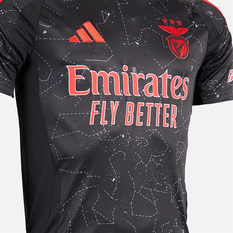 adidas Herren SLB Benfica 24/25 Auswärtstrikot Schwarz