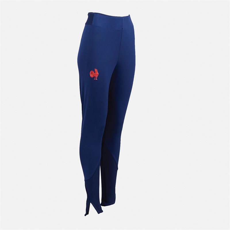 adidas Damen FFR Frankreich Rugby Z.N.E Reise Leggings Dark Blue