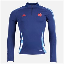 adidas Damen FFR Frankreich Rugby Trainings Oberteil Dark Blue