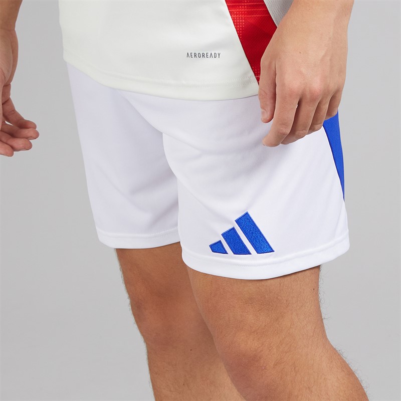 adidas Herren OL Olympique Lyon 24/25 Heim Shorts Weiß