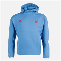 adidas Herren FFR Frankreich Rugby Z.N.E. Reise Hoodie Focus Blue