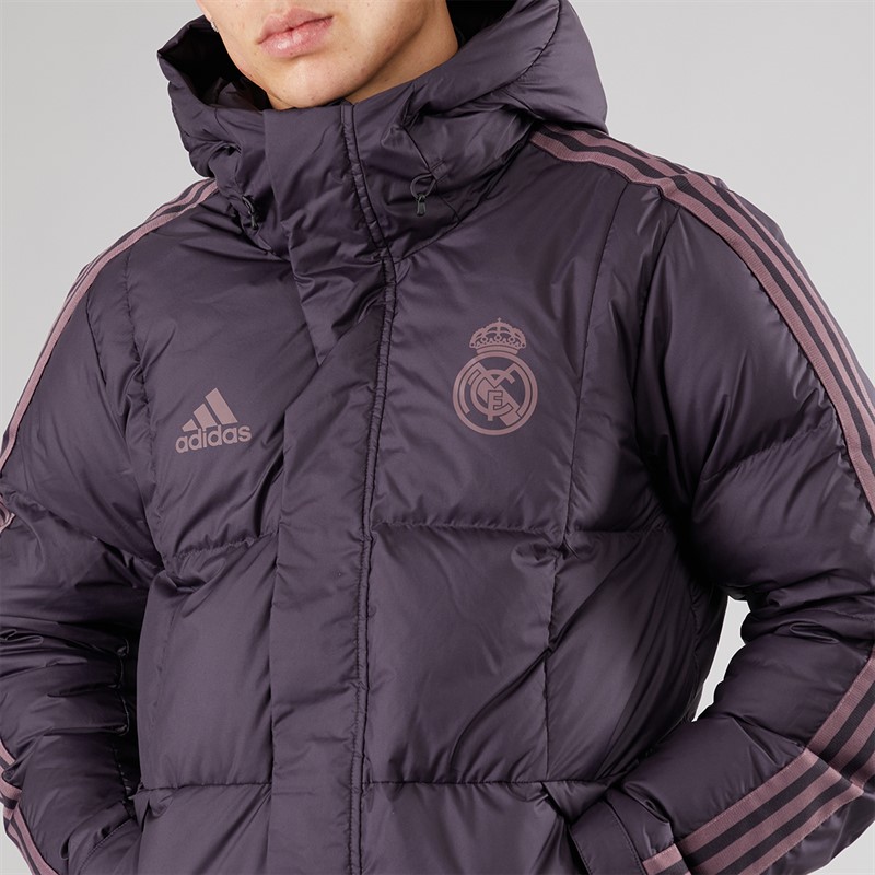 adidas Herren RMCF Real Madrid Saisonale Kapuzen Daunenmantel Aurora Black