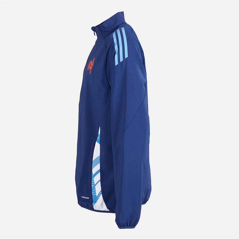 adidas Herren FFR Frankreich Rugby Präsentationsjacke Dark Blue