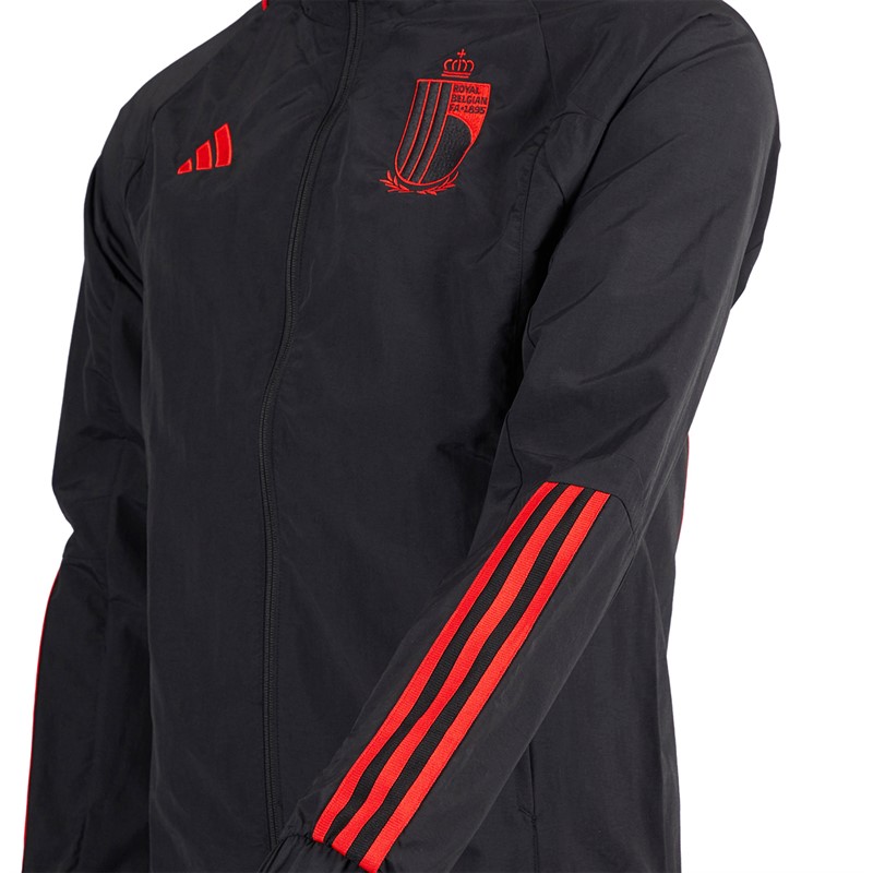 adidas Herren RBFA Belgien Trainingsjacke Schwarz