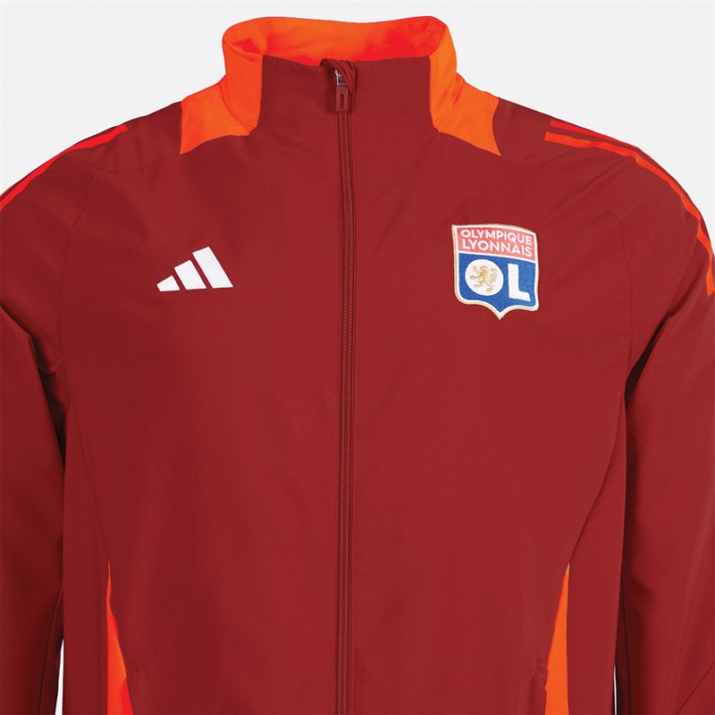 adidas Herre OL Olympique Lyon Præsentationsjakke Team Power Red 2