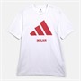 adidas Herren Milan Grafik T Shirt Weiß