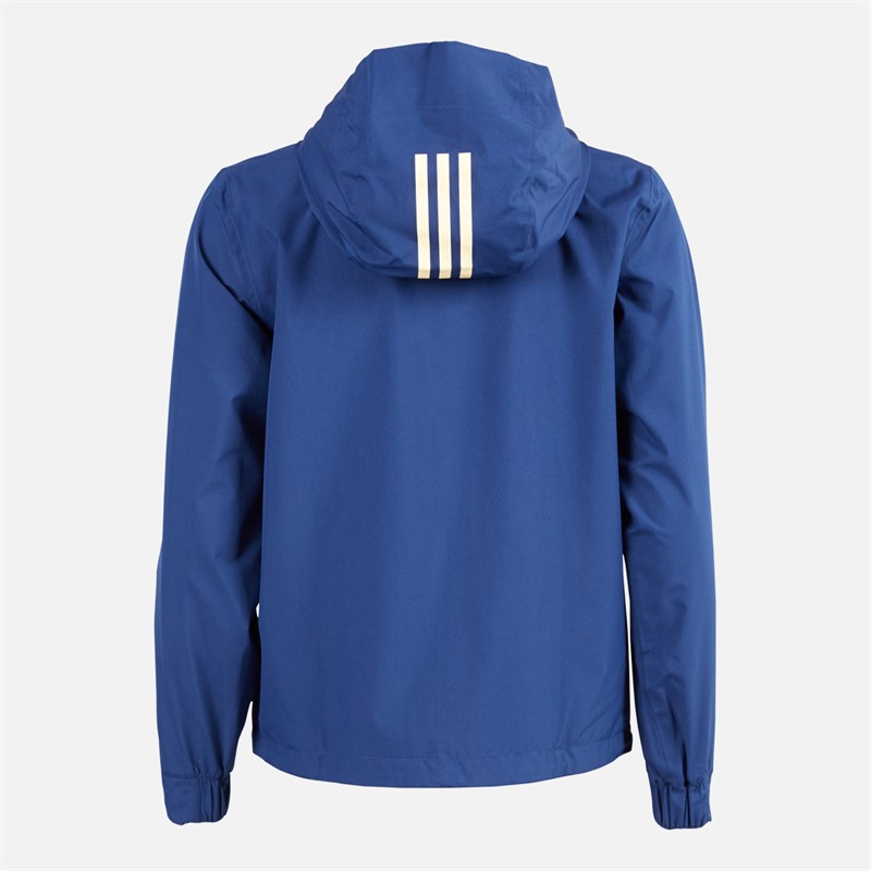 adidas Damen SVFF Schweden wasserdichte Sturmjake Team Navy Blue/Easy Yellow