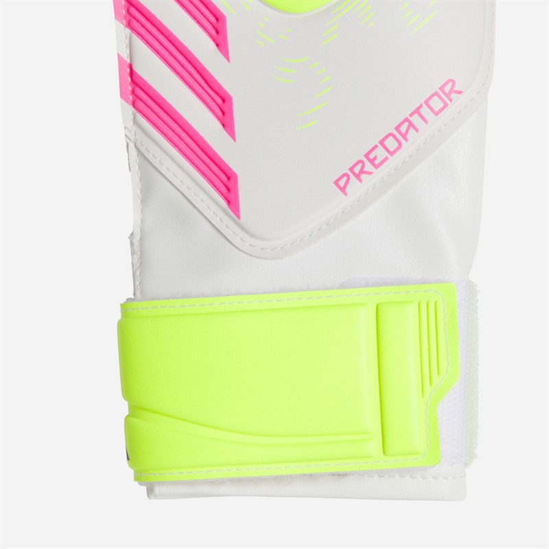 adidas Junior Predator Trainings Torwarthandschuhe Weiß/Lucid Lemon/Lucid Pink