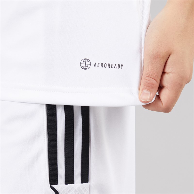 adidas Junior Tiro 23 League T Shirt Weiß/Schwarz