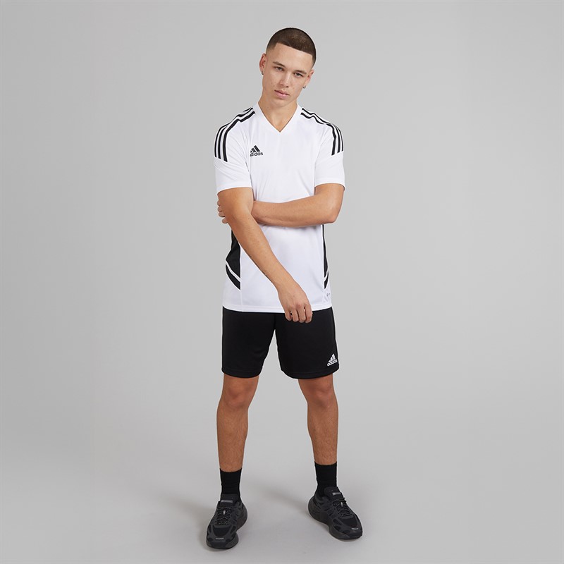 adidas Heren Condivo 22 T-shirt Wit/Zwart