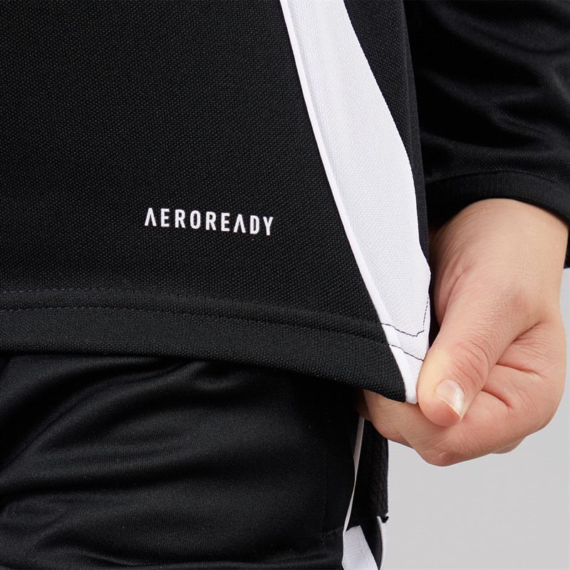 adidas Kids Tiro 24 1/4 Zip Training Top Black/White