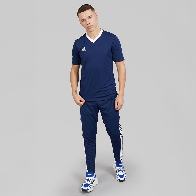 adidas Mens Entrada 22 T-Shirt Team Navy Blue
