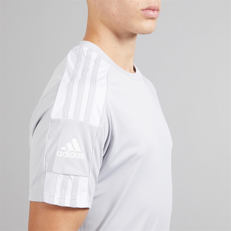 adidas Mens Squadra 21 T-Shirt Team Light Grey/White
