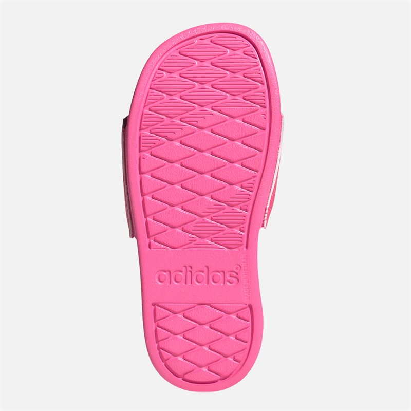 adidas Junior Adilette Comfort Messi Sliders Cloud White/Core Black/Silver Metallic