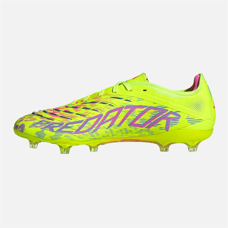 adidas Mens Predator Pro FG Firm Ground Football Boots Lucid Lemon/Blue Fusion/Lucid Pink