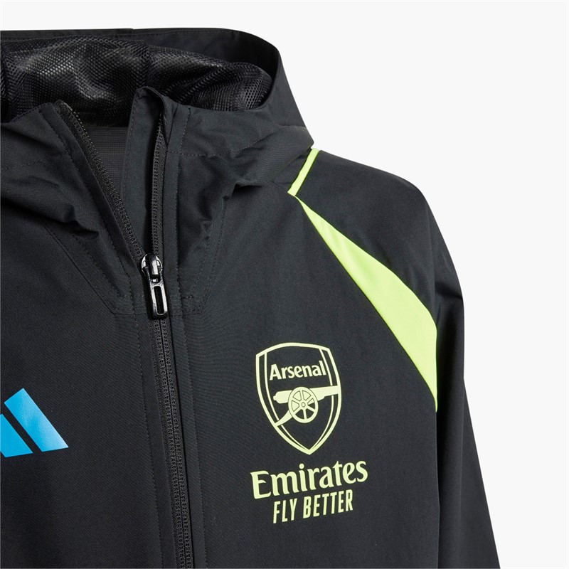 adidas Junior Boys AFC Arsenal Tiro 23 All Weather Jacket Black