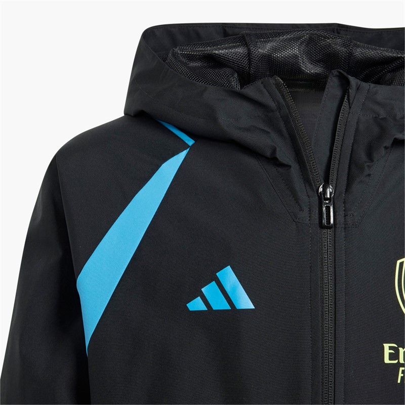 adidas Junior Boys AFC Arsenal Tiro 23 All Weather Jacket Black