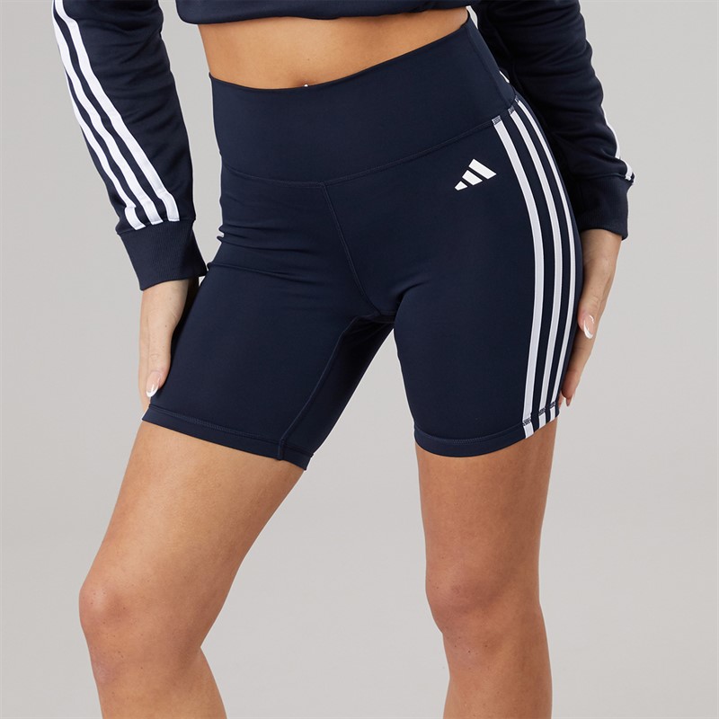 adidas Dame Training Essentials 3-Stripes Højtaljede Shorts Legend Ink