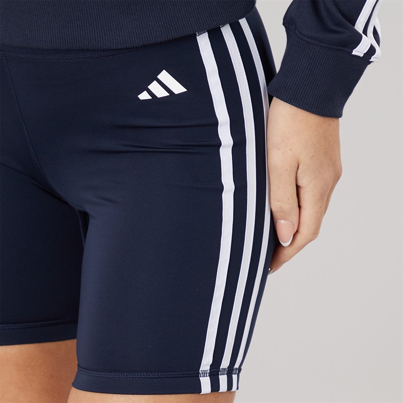 adidas Dame Training Essentials 3-Stripes Højtaljede Shorts Legend Ink