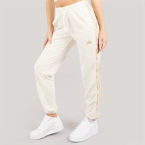 adidas Womens Essentials 3-Stripes Animal Print Joggers Wonder White