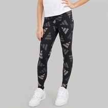 adidas Junior Girls Essentials AOP Logo Celebration Leggings Black