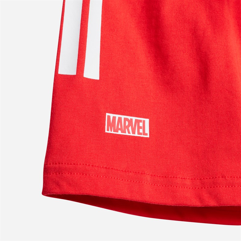 adidas Infant Boys Marvel Spider-Man T-Shirt And Shorts Set White/Grey Two