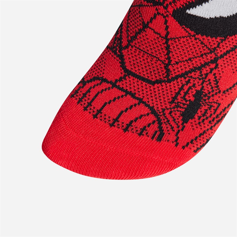 adidas Kids Marvel Spider-Man Three Pack Crew Socks Pure Ruby/Black/Pure Ruby