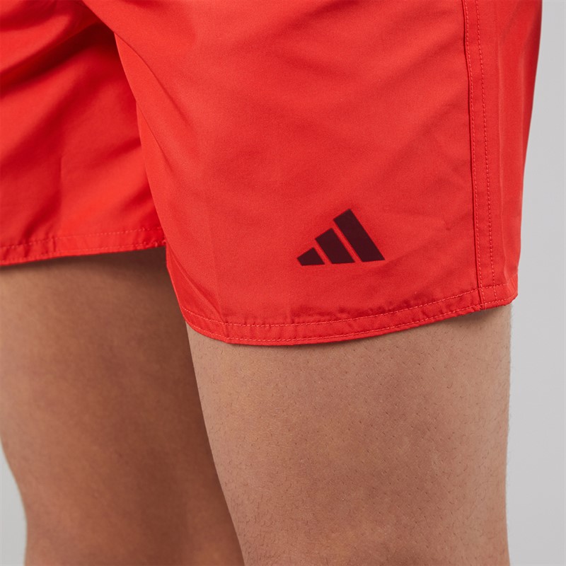 adidas Junior Boys Colorblock 4.5 Inch Swim Shorts Shadow Red/Semi Lucid Red