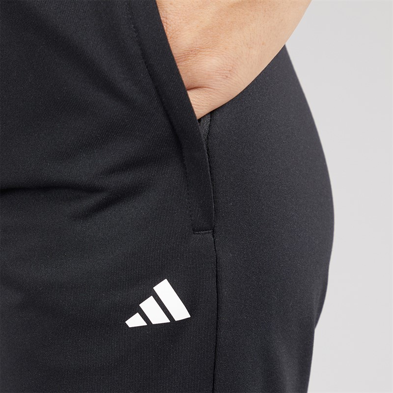 adidas Womens AEROREADY Game And Go Regular Tapered Fleece Joggers Black/White