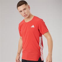 adidas Mens Adizero Running T-Shirt Semi Lucid Red