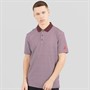adidas Mens Beyond Textured Golf Polo Shirt Aurora Ruby