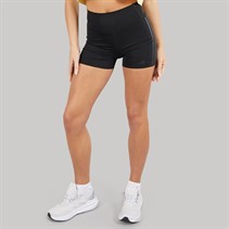 adidas Womens Optime 4 Inch Raw Cut Hem Shorts Black